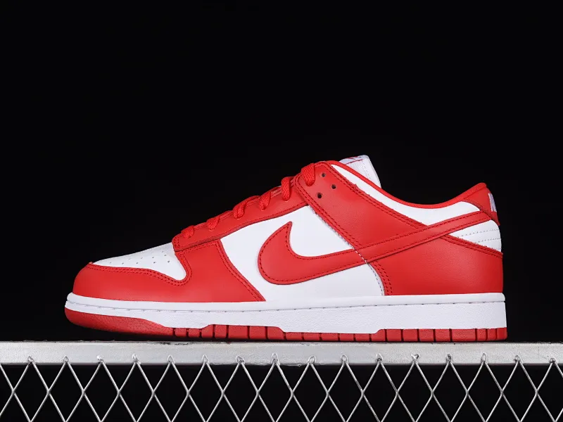All categories Nk SB Dunk series Nk SB Dunk Low low-top sneakers M version pure original Nk Dunk Low SB "University Red" White and red Dunk series top layer low-top casual sports skateboard shoes CU1727-100